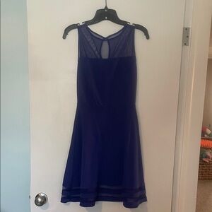 Elegant Blue Sleeveless Dress